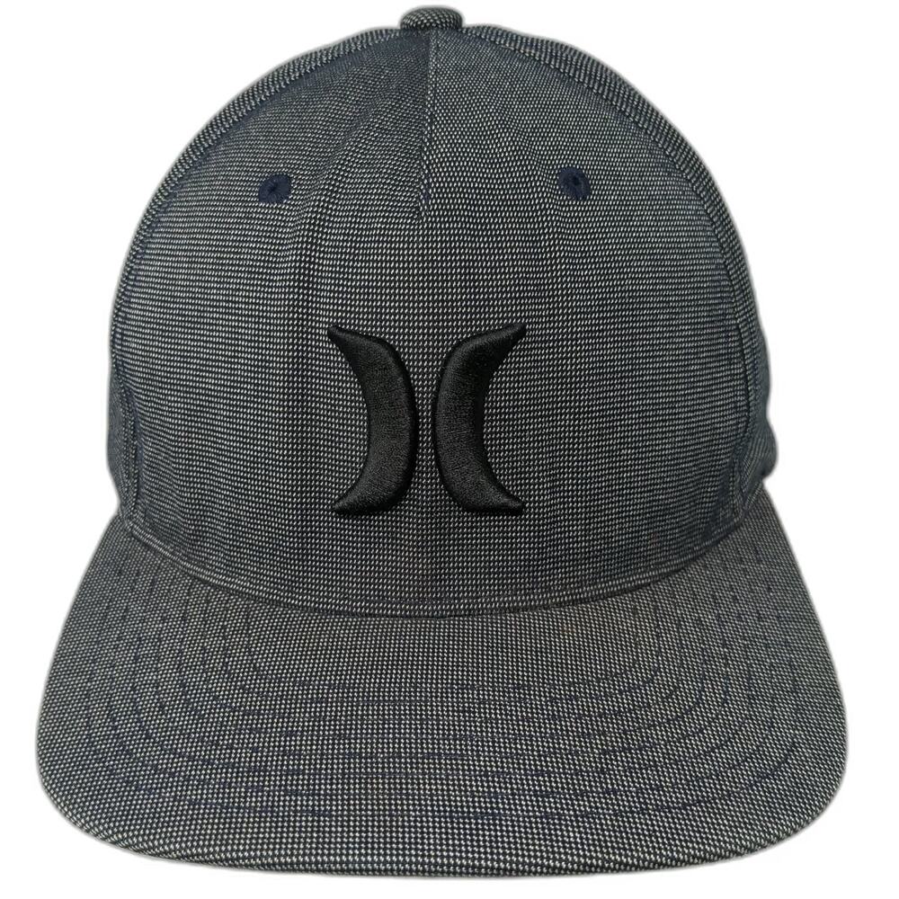 Hurley 5 Panel Gray One Size Hat Snapback Flat Brim Space Dye Heathered Logo